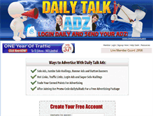 Tablet Screenshot of dailytalkadz.com